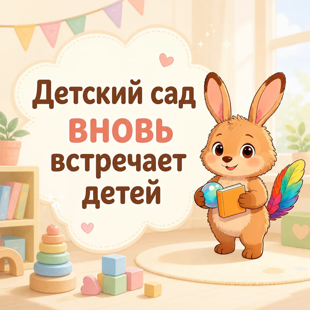 👍Наш детский сад "Лесная сказка" после ремонта и отпуска сотрудников открыл свои двери...