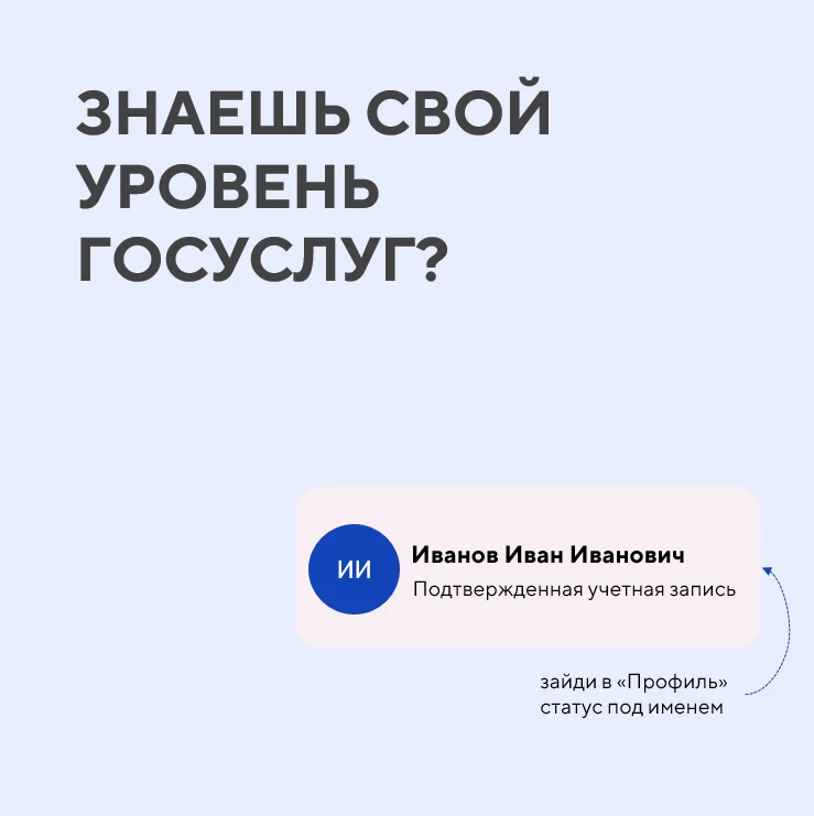 Проверьте, какой у вас уровень учетной записи на Госуслугах!