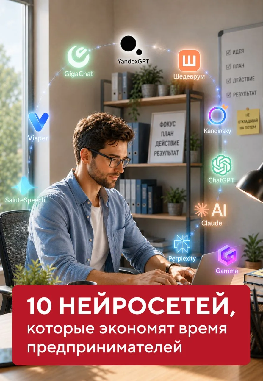 🤖 Нейросети уже помогают предпринимателям не тратить время на рутину