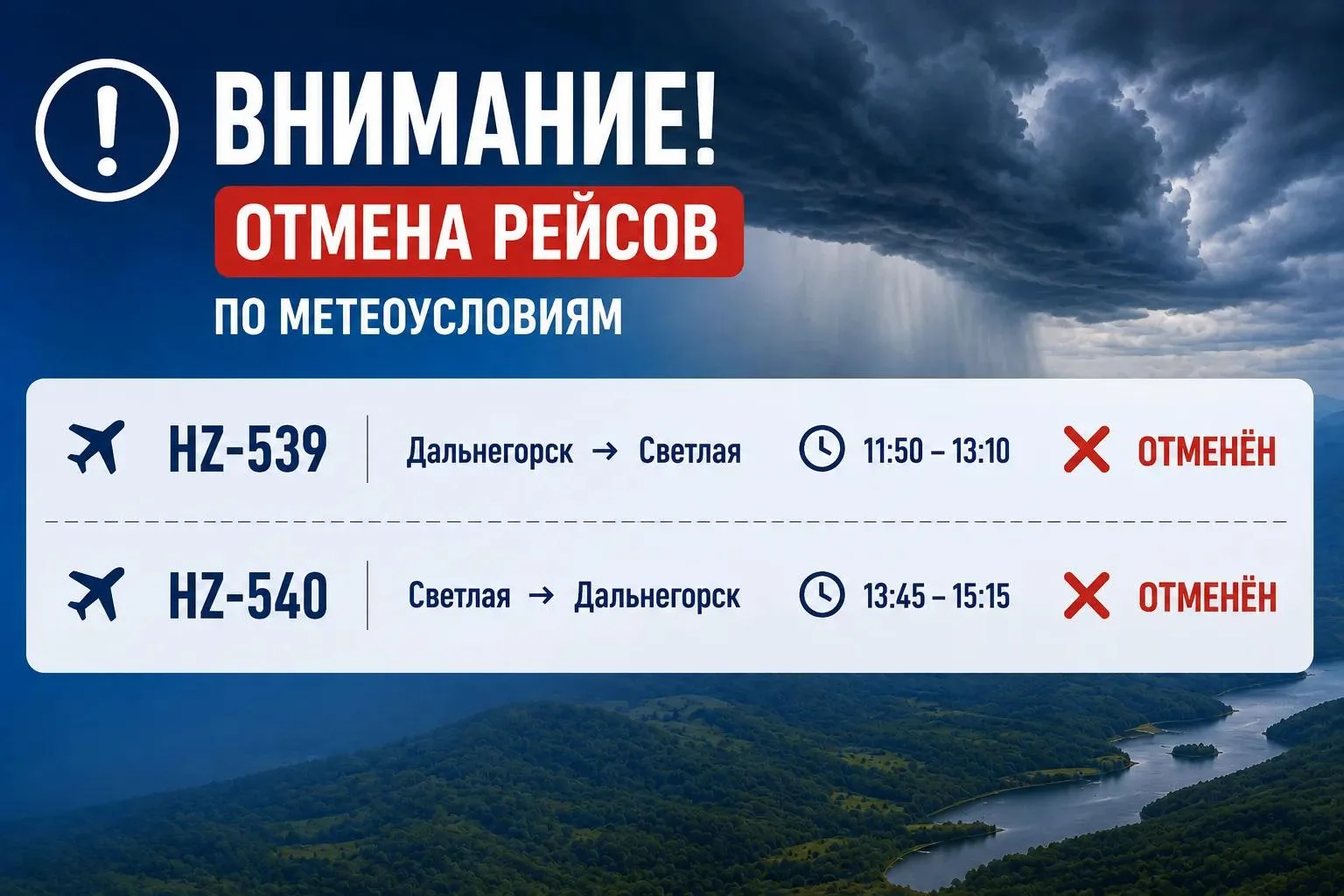 ❗ОТМЕНА РЕЙСОВ ❗