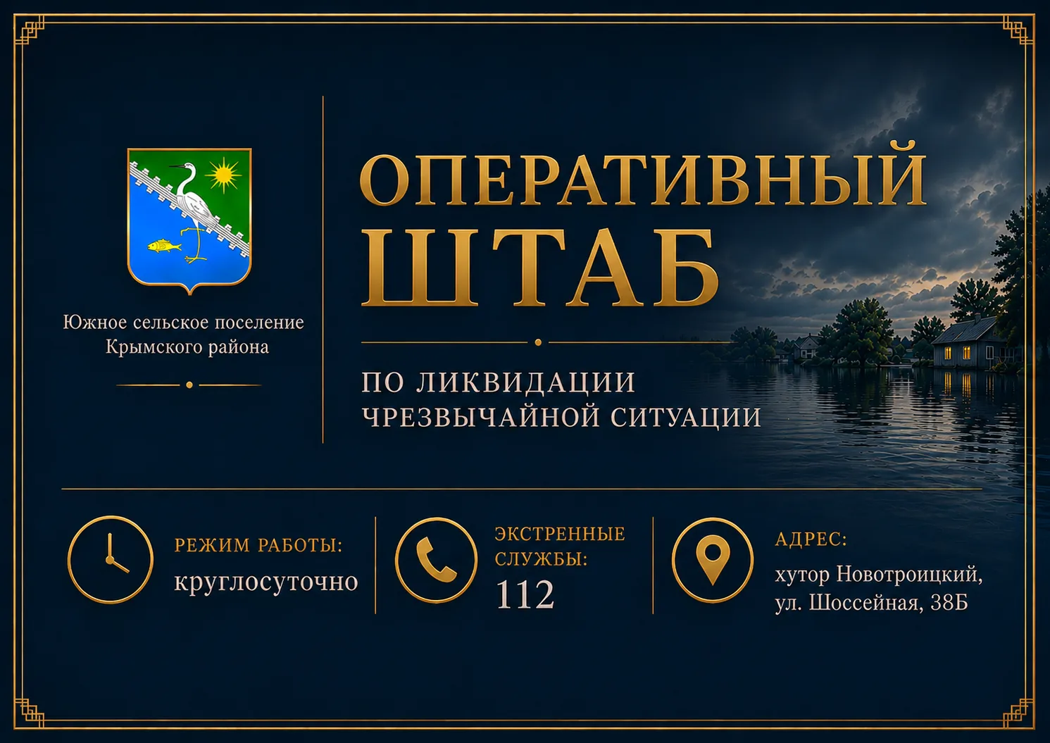 Уважаемые жители Южного сельского поселения Крымского района! 

Информируем вас о том, что на террит