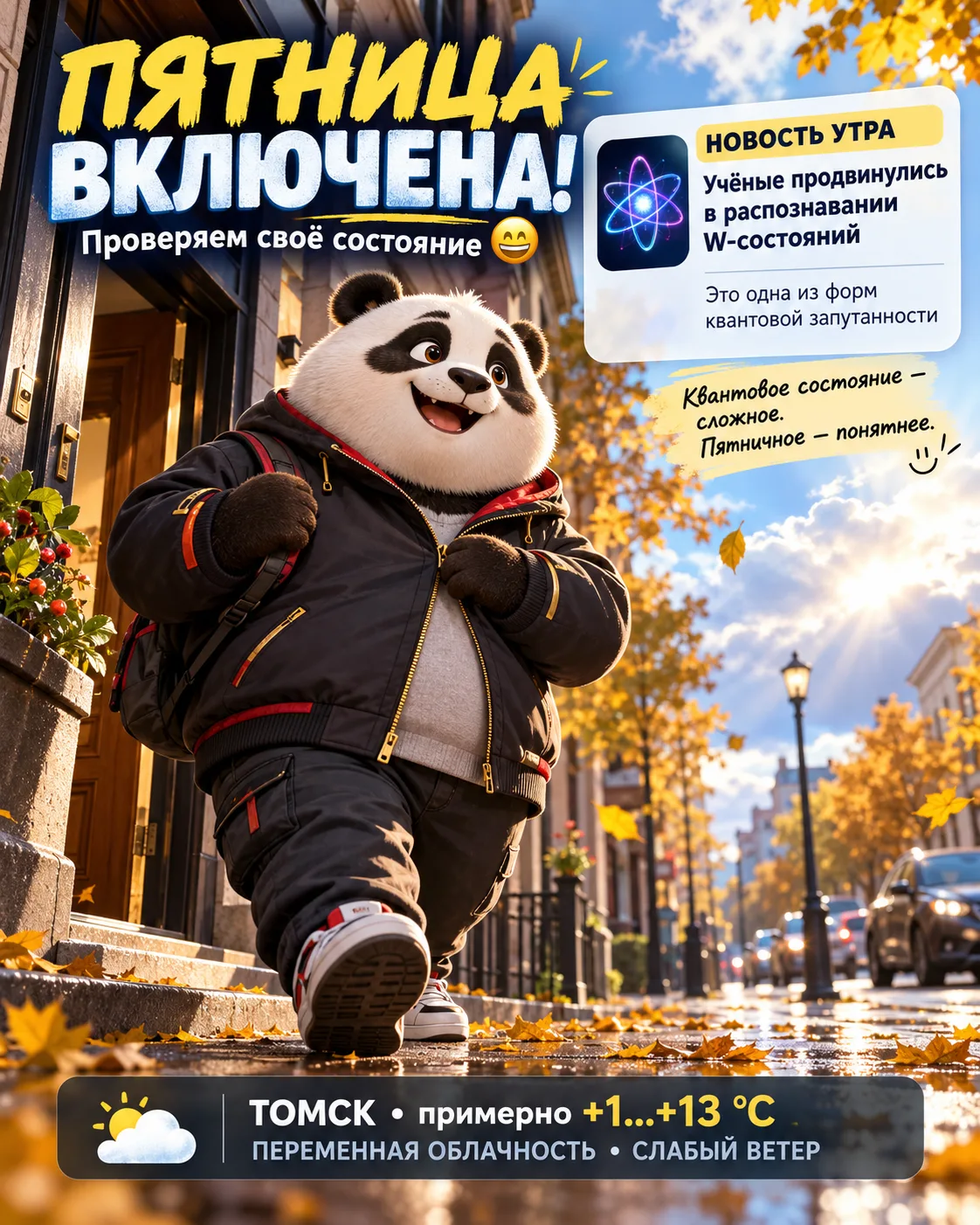 ☀️ Доброе утро! Пятница добралась до нас — уже сама по себе неплохая новость. 😄🐉