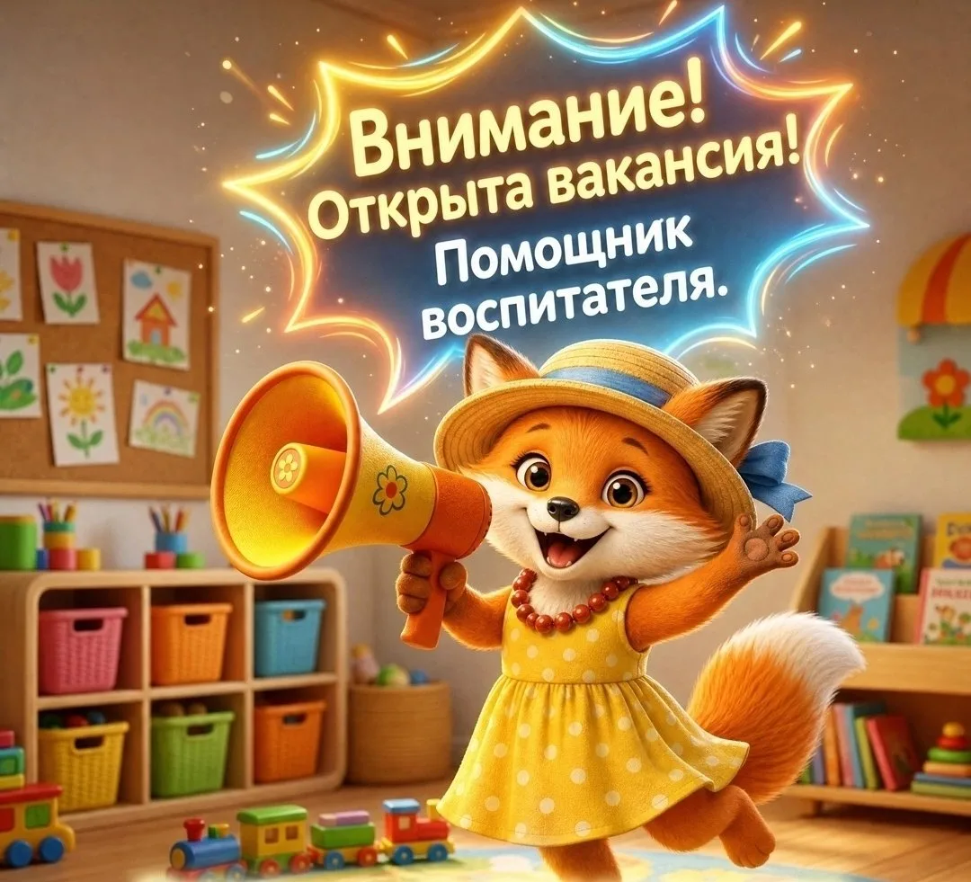 В нашем уютном детском саду 4 "Солнышко" открыта свежая вакансия. Нам очень нужен заботливый, ответс