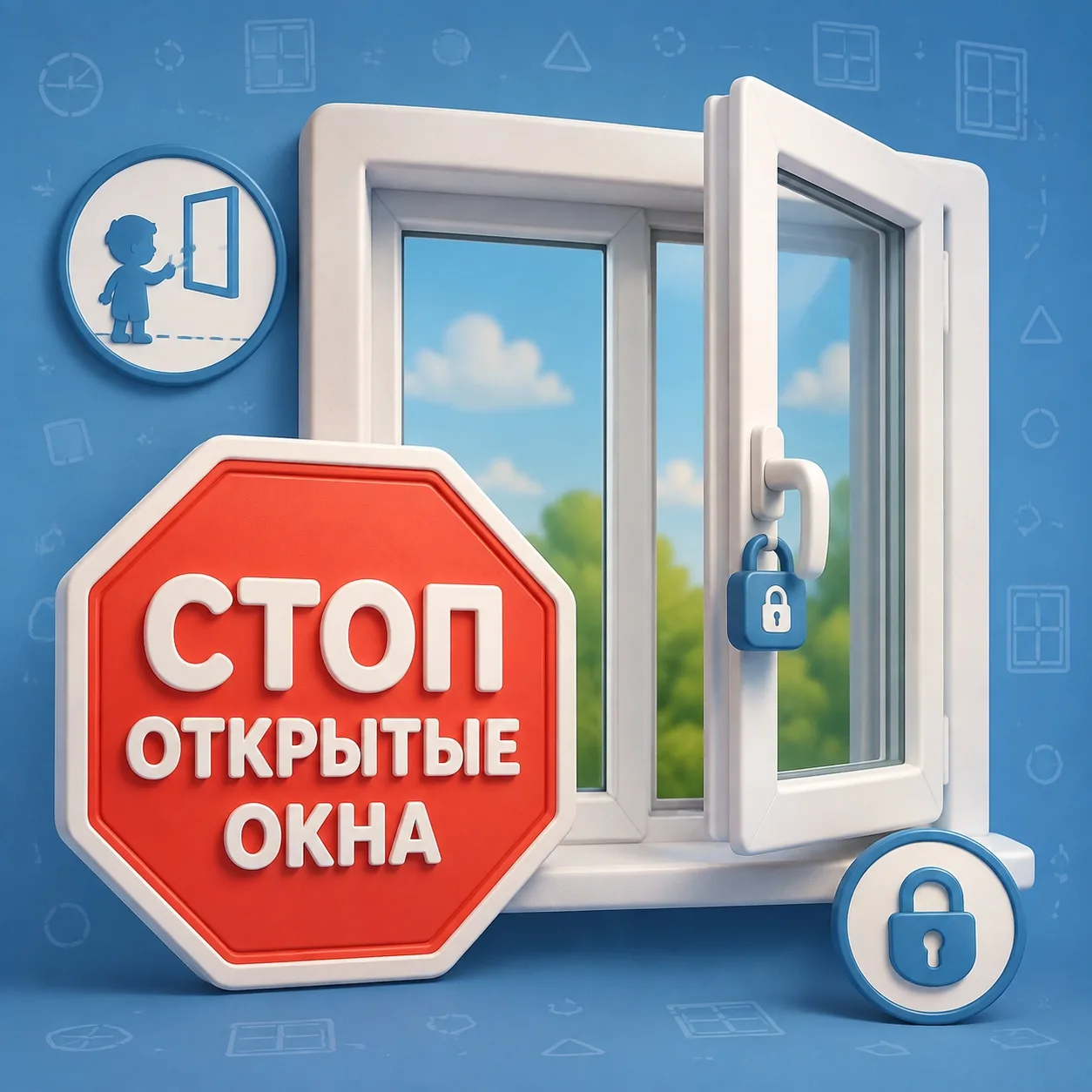 Безопасность детей: закрывайте окна! 🪟🔒