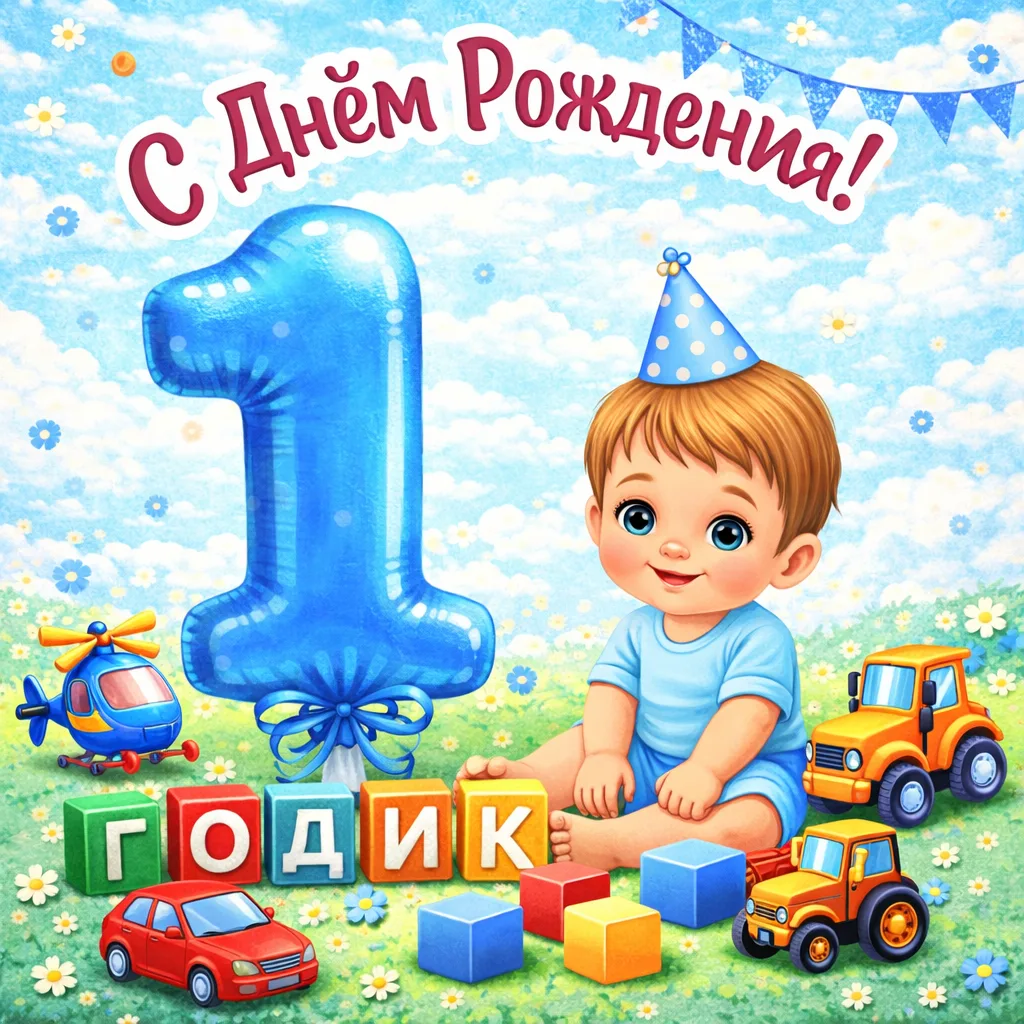 С первым годиком, наш маленький друг! 🎊