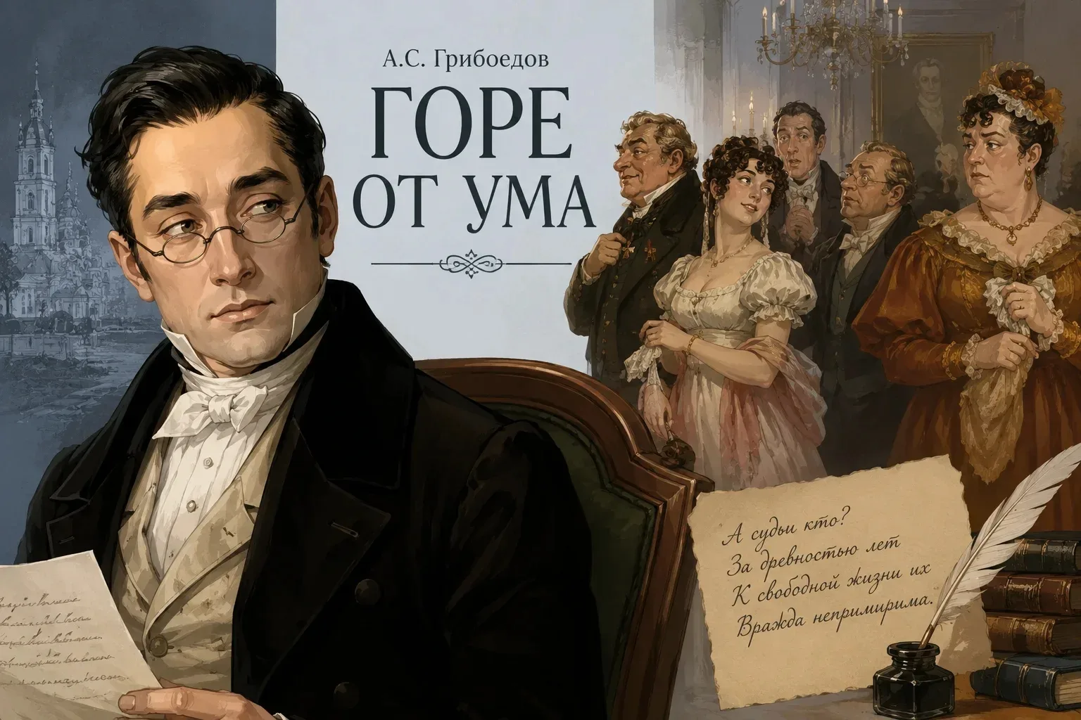 📚13 июня 1824 года Александр Грибоедов 🖋 привёз в Петербург рукопись комедии «Горе от...