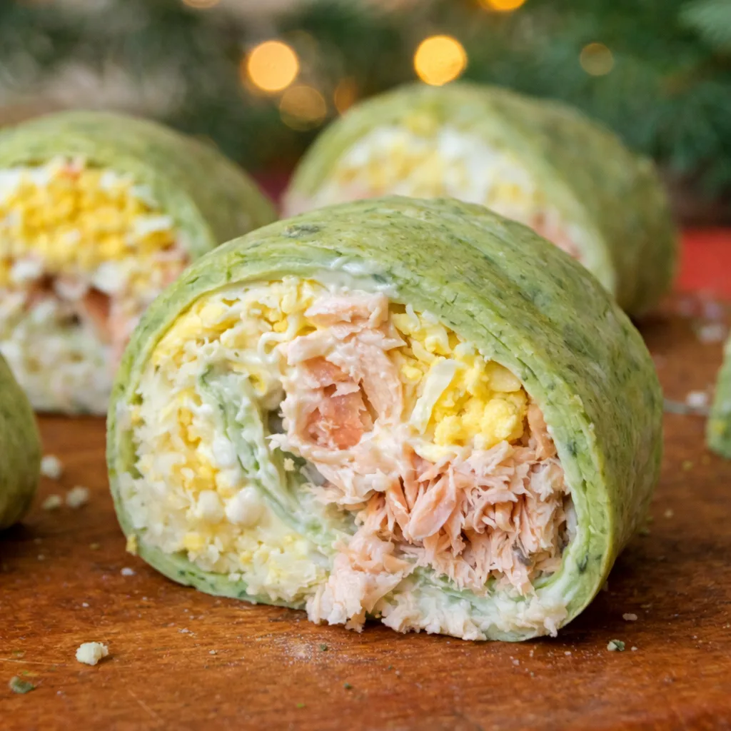 ВЗРЫВ ВКУСА С ПЕРВОГО УКУСА: рулет с рыбным салатом, который исчезает со стола мгновенно  Закуски фо
