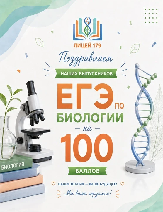 🔝ЕГЭ на 100!
#Лицей179_События #Лицей179_Ушинского

Поздравляем Ежкову Анастасию и педагога Буничев