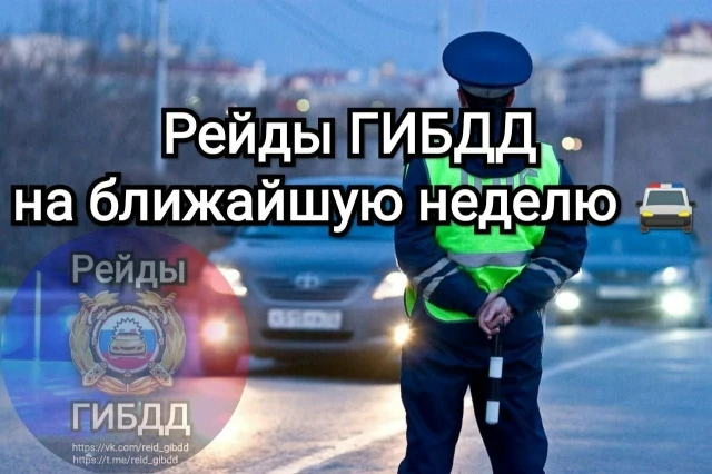 Рейды ГИБДД на ближайшую неделю 🚔