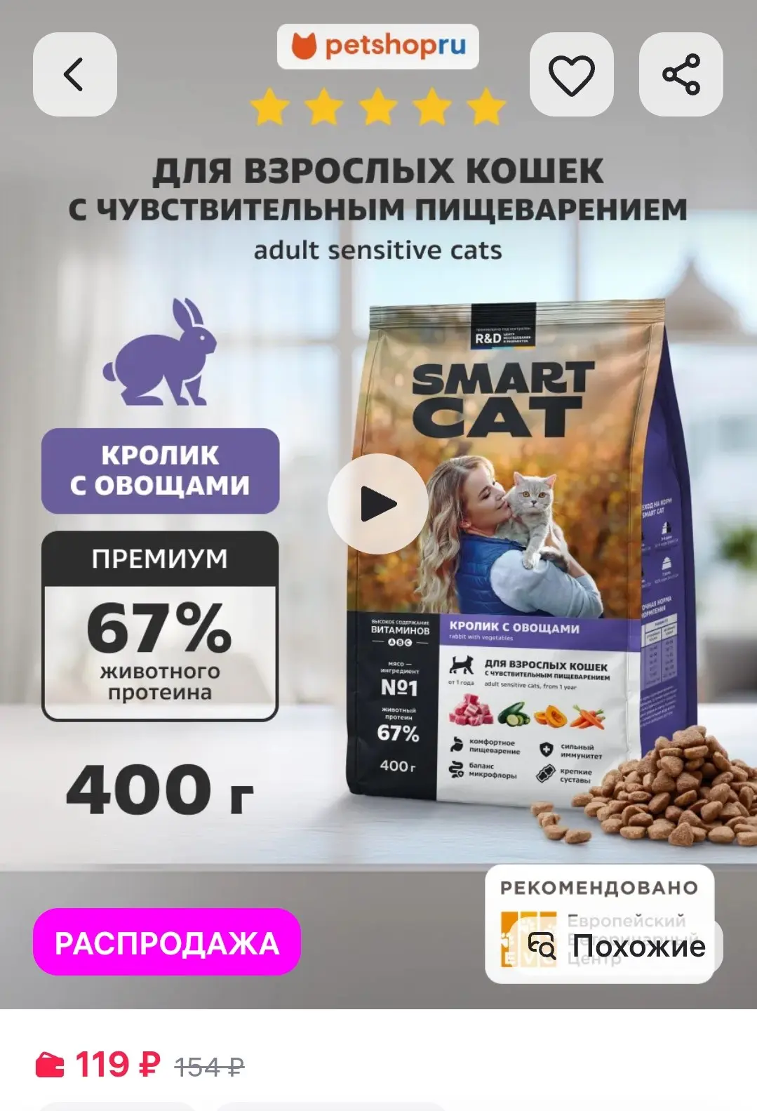 Сухой корм для кошек с