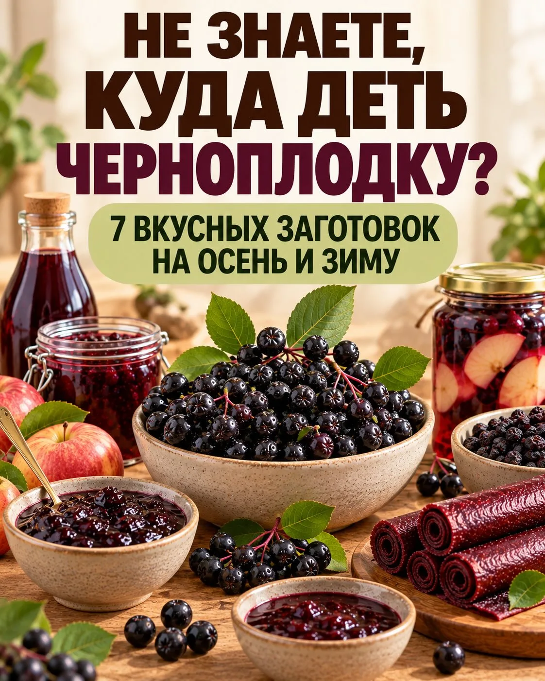 Черноплодки в этом году столько, что не знаете, куда её девать? 🫐