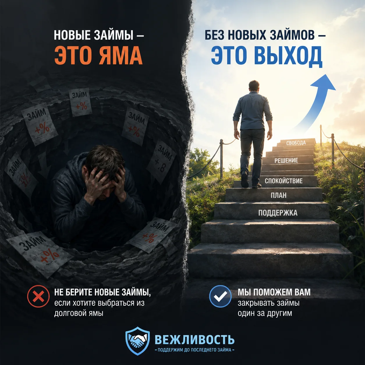 «Возьму ЕЩЁ ОДИН ЗАЙМ... И станет легче...»

Когда звонят коллекторы, приходят сообщения с требовани