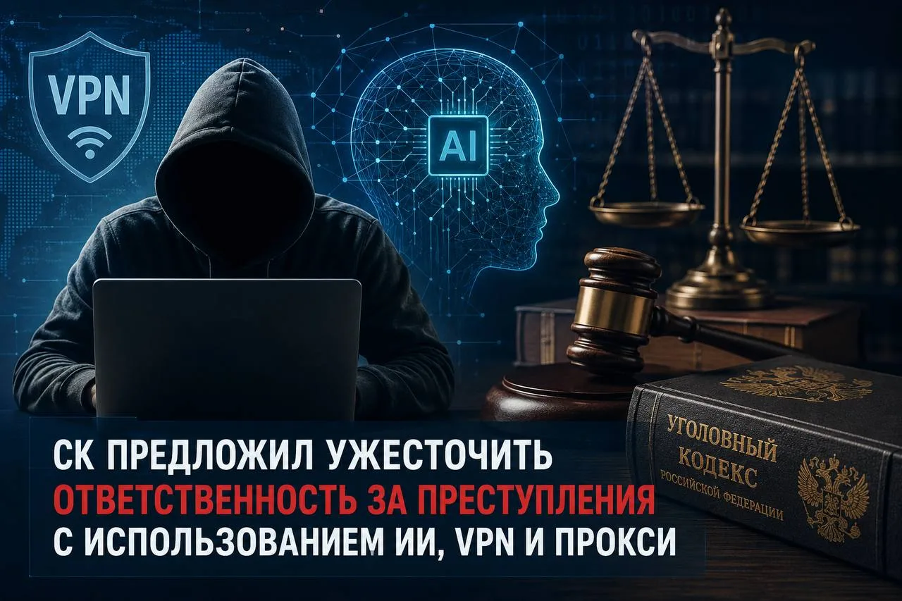 Использование ИИ, VPN и прокси при совершении преступлений могут стать отягчающим обстоятельством

С