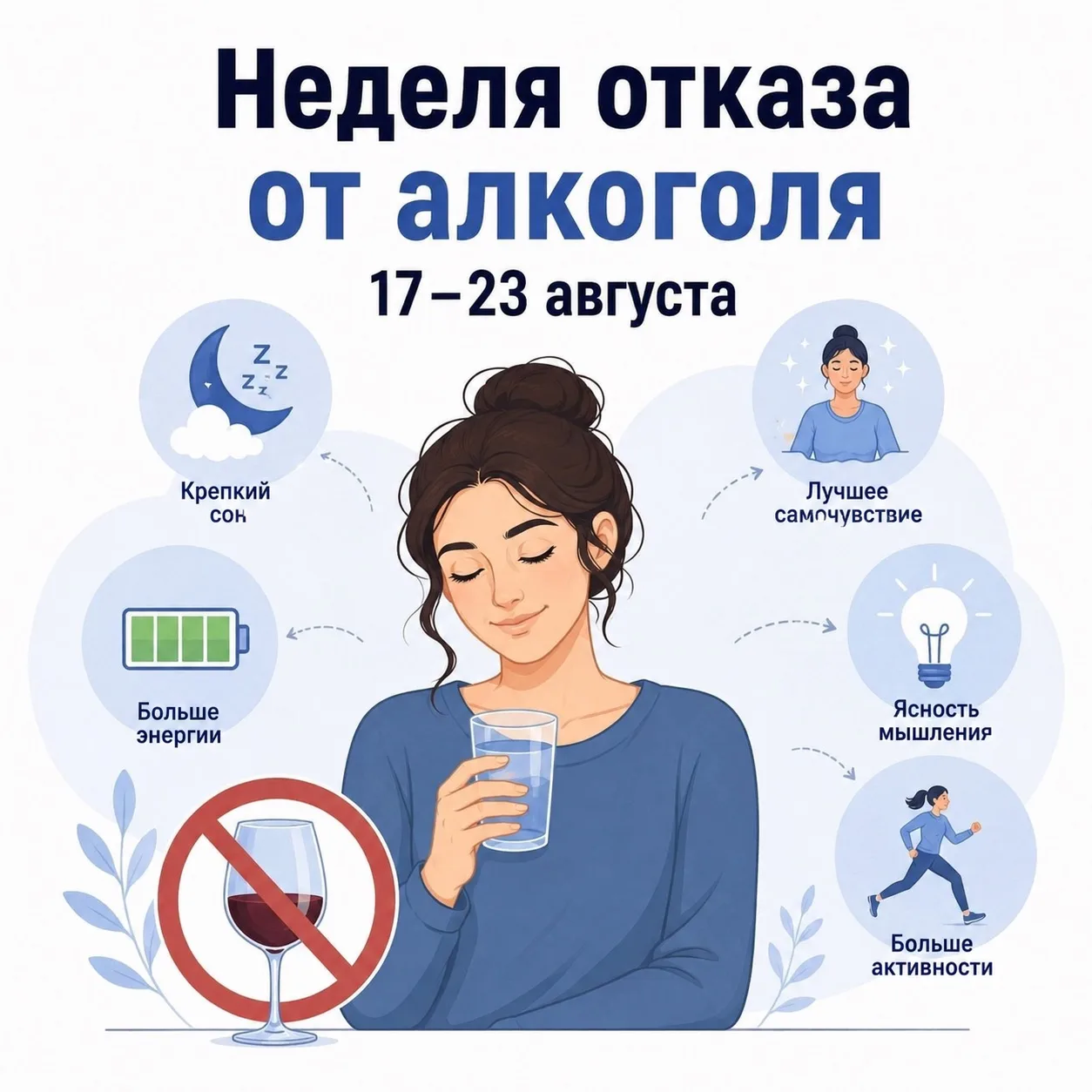 С 17 по 23 августа проходит Неделя отказа от алкоголя — повод обратить внимание на своё...