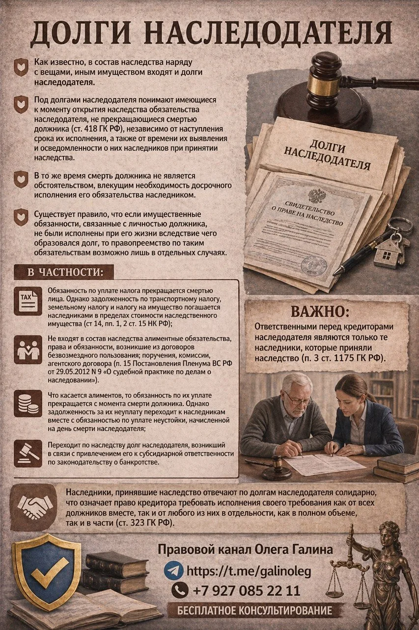 ▶️ Ещё раз о долгах по наследству (продолжение)