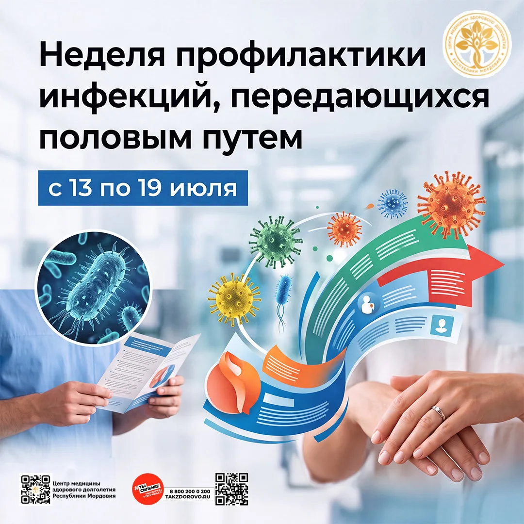 📢 С 13 по 19 июля 2026 года в России проходит Неделя профилактики инфекций, передающихся половым пу