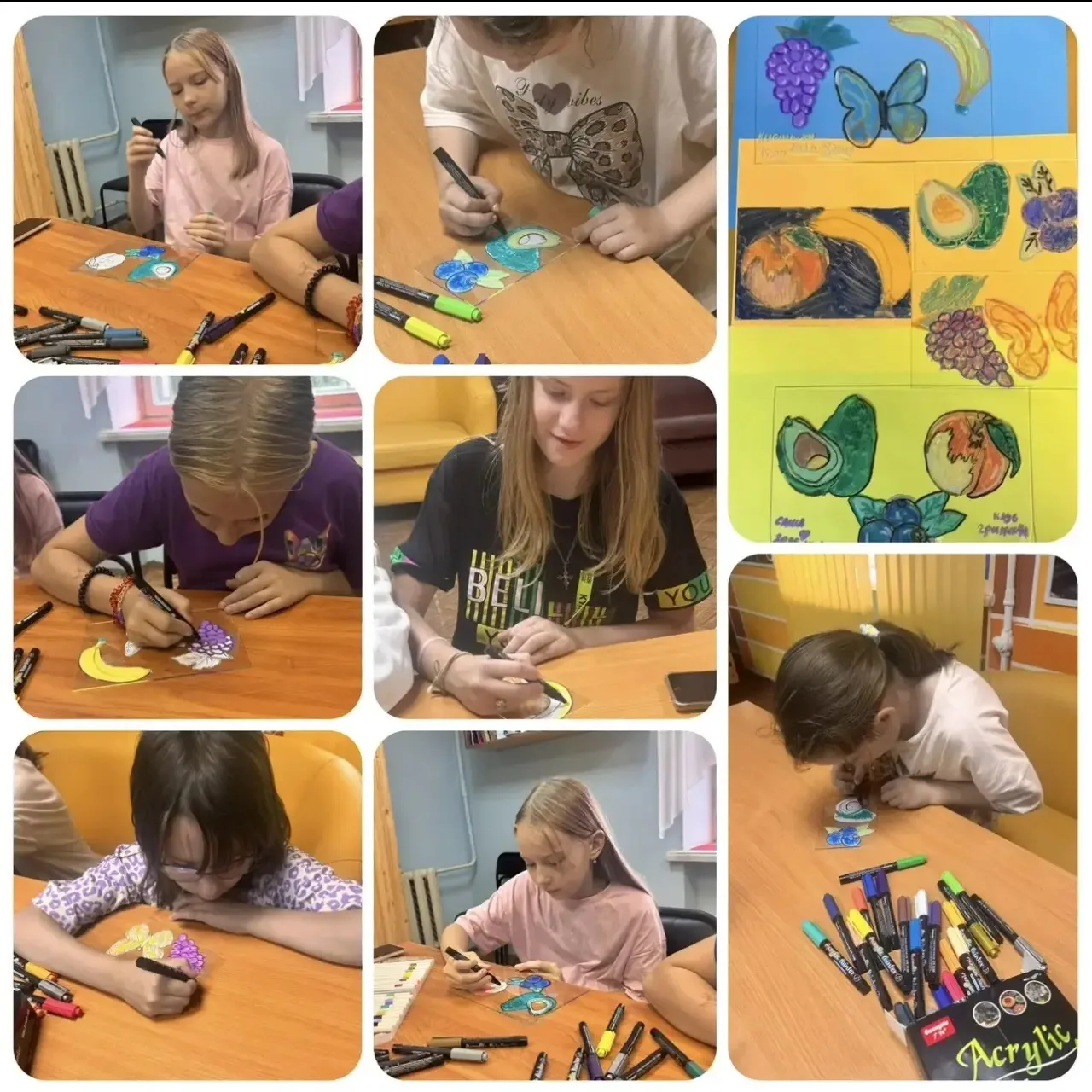 🍇 «В гостях у фруктов - магия на стекле» 🫐 
🍑В детско- подростковом клубе «Гренада» ребята освоил