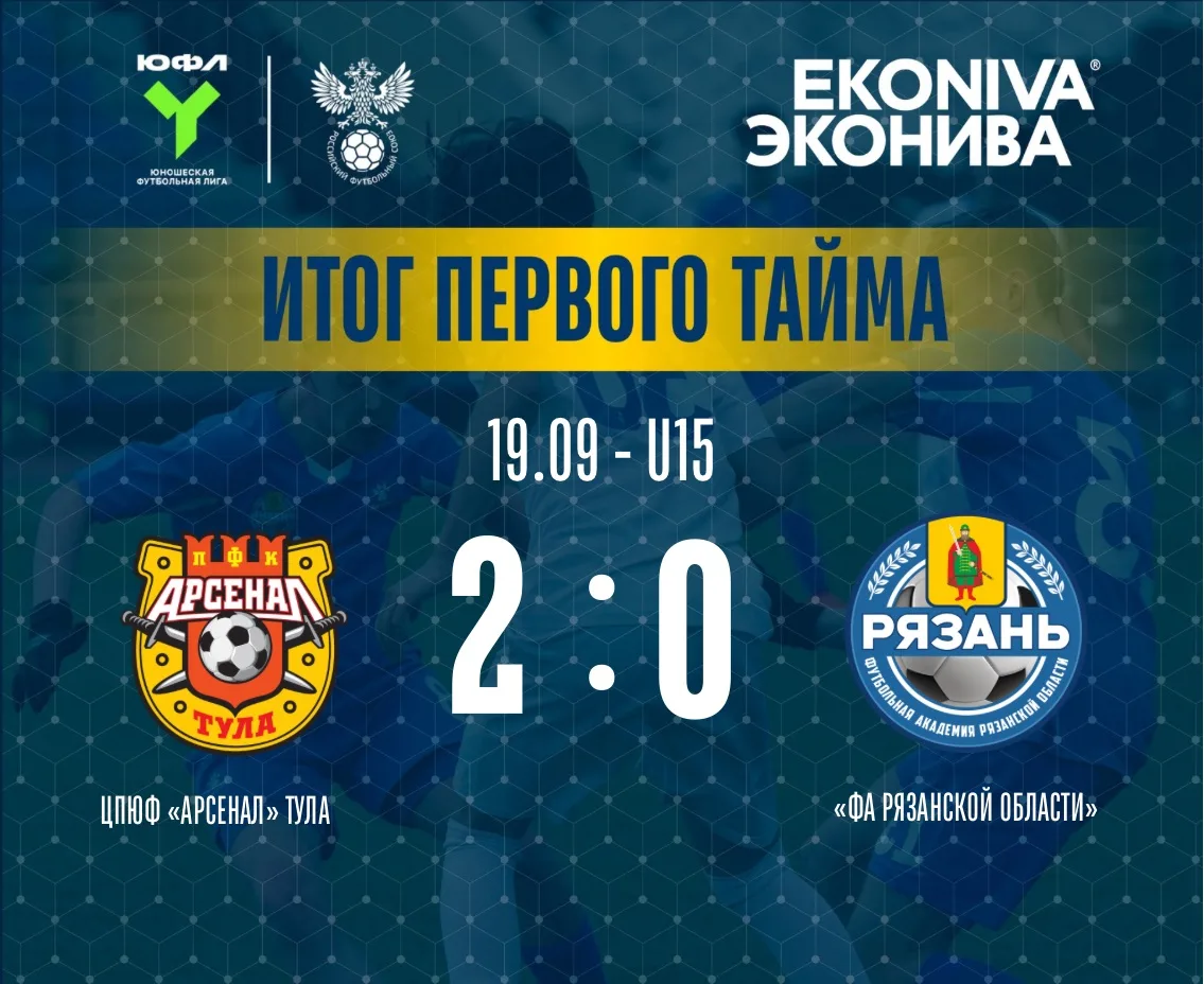 Первый тайм позади — 2:0 в пользу соперника ⏸