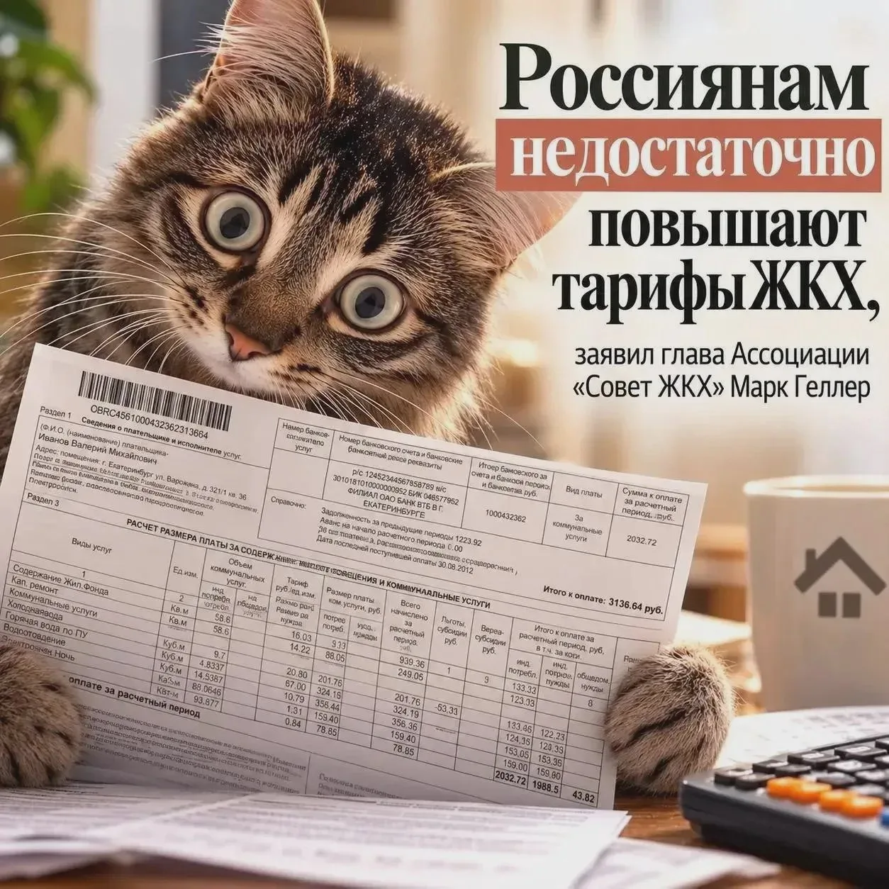 В «Совете ЖКХ» сочли рост тарифов недостаточным