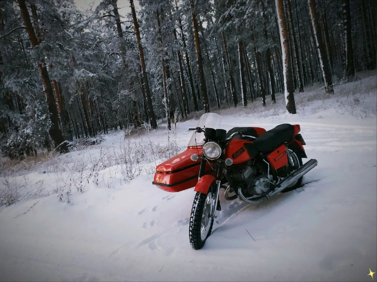 Зима — не помеха ❄️🏍️