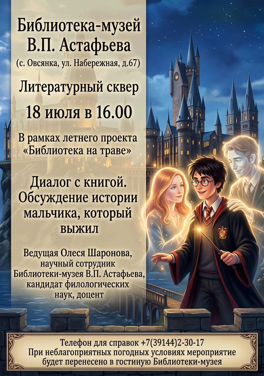 ОТ ВОЛАНДА К ВОЛАНД-ДЕ-МОРТУ
Дорогие друзья! Библиотека-музей В.П. Астафьева вновь приглашает вас на