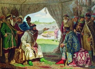 Картина:  «Долобский съезд князей - свидание князя Владимира Мономаха с князем Святопол...