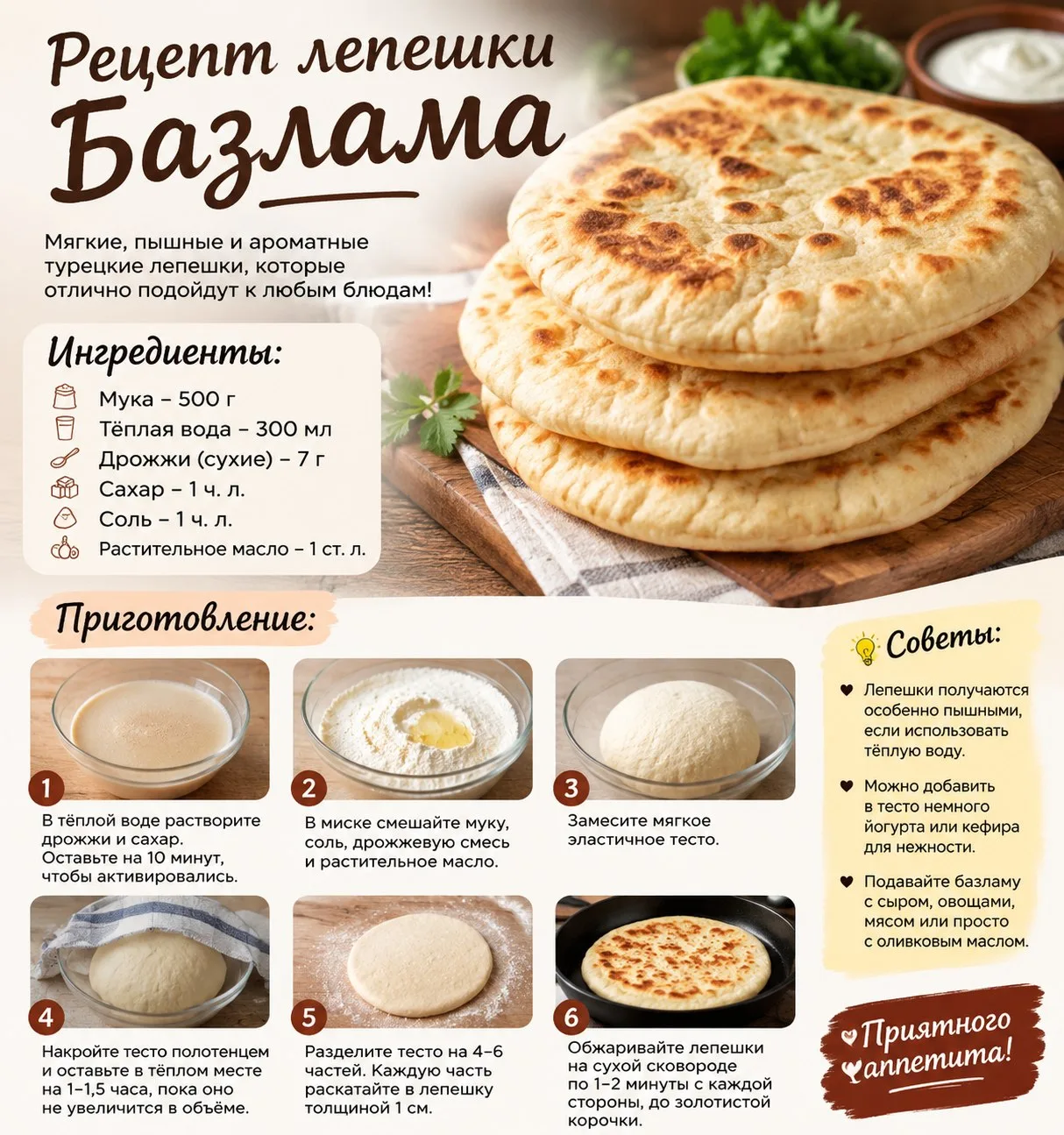 Если не хочется идти в магазин за хлебом, выручают эти лепешки.