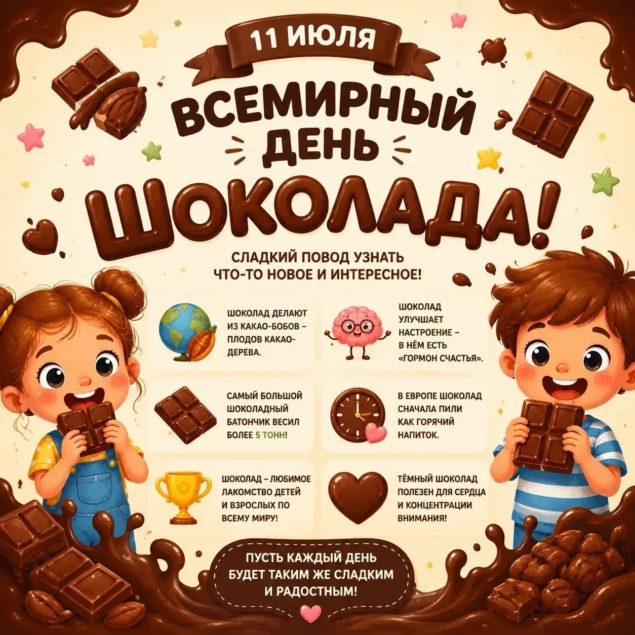 🍫 11 июля - Всемирный день шоколада 🍫