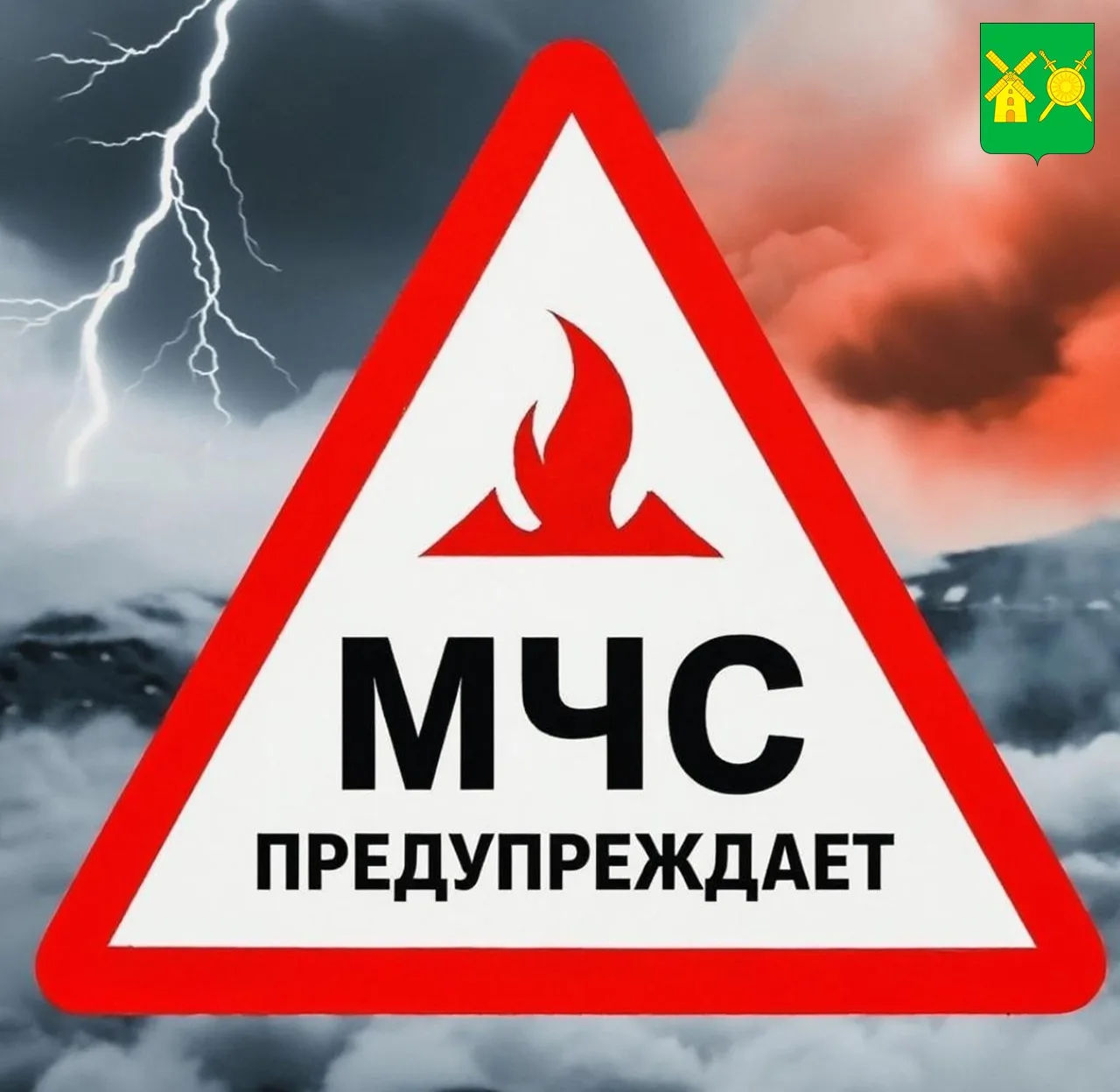⚡По данным ФГБУ «Верхне-Волжское УГМС», в ближайшие 1-3 часа 10 июня 2026 г. местами по...
