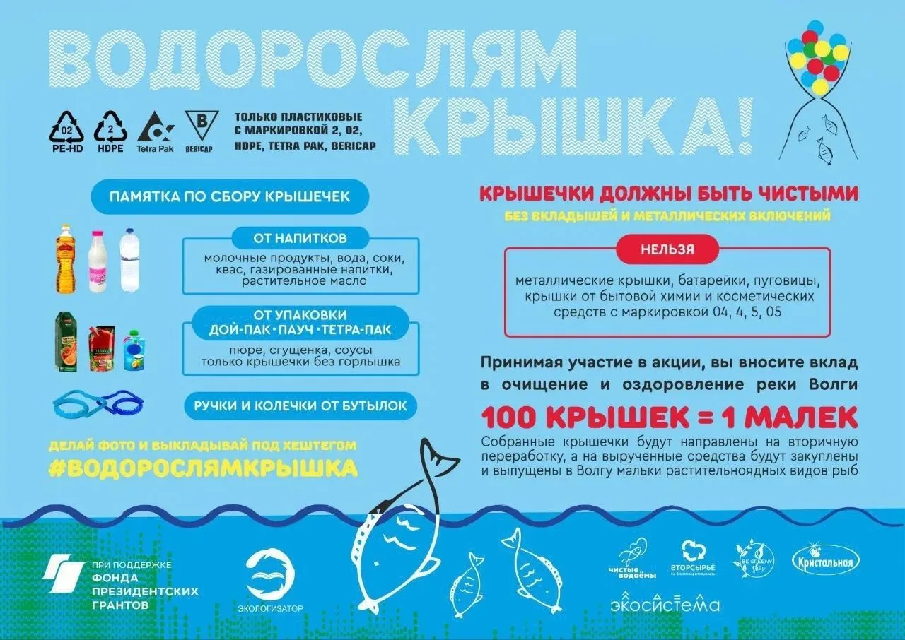 🌿Наша школа принимает участие в акции "Водорослям крышка".