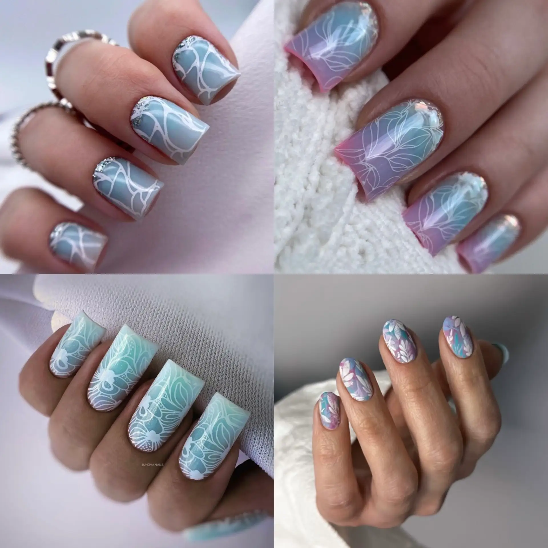 Необычные дизайны в голубом цвете 💙