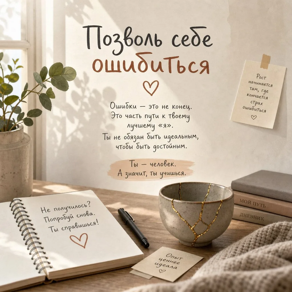 К черту перфекционизм. Либо идеально, либо никак? Либо гениально, либо провал? У всех е...