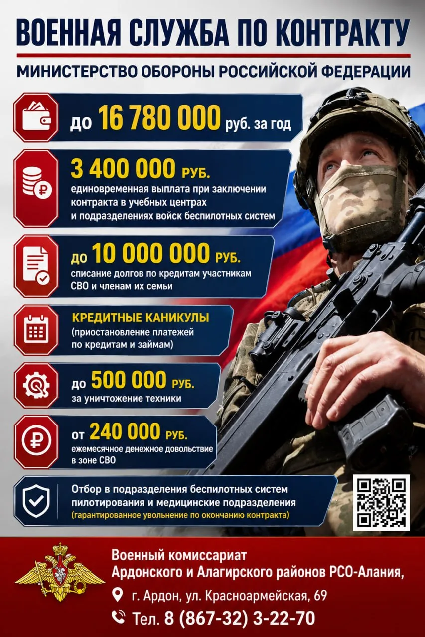 Министерство обороны Российской Федерации проводит отбор на военную службу по контракту  
    
Рассм