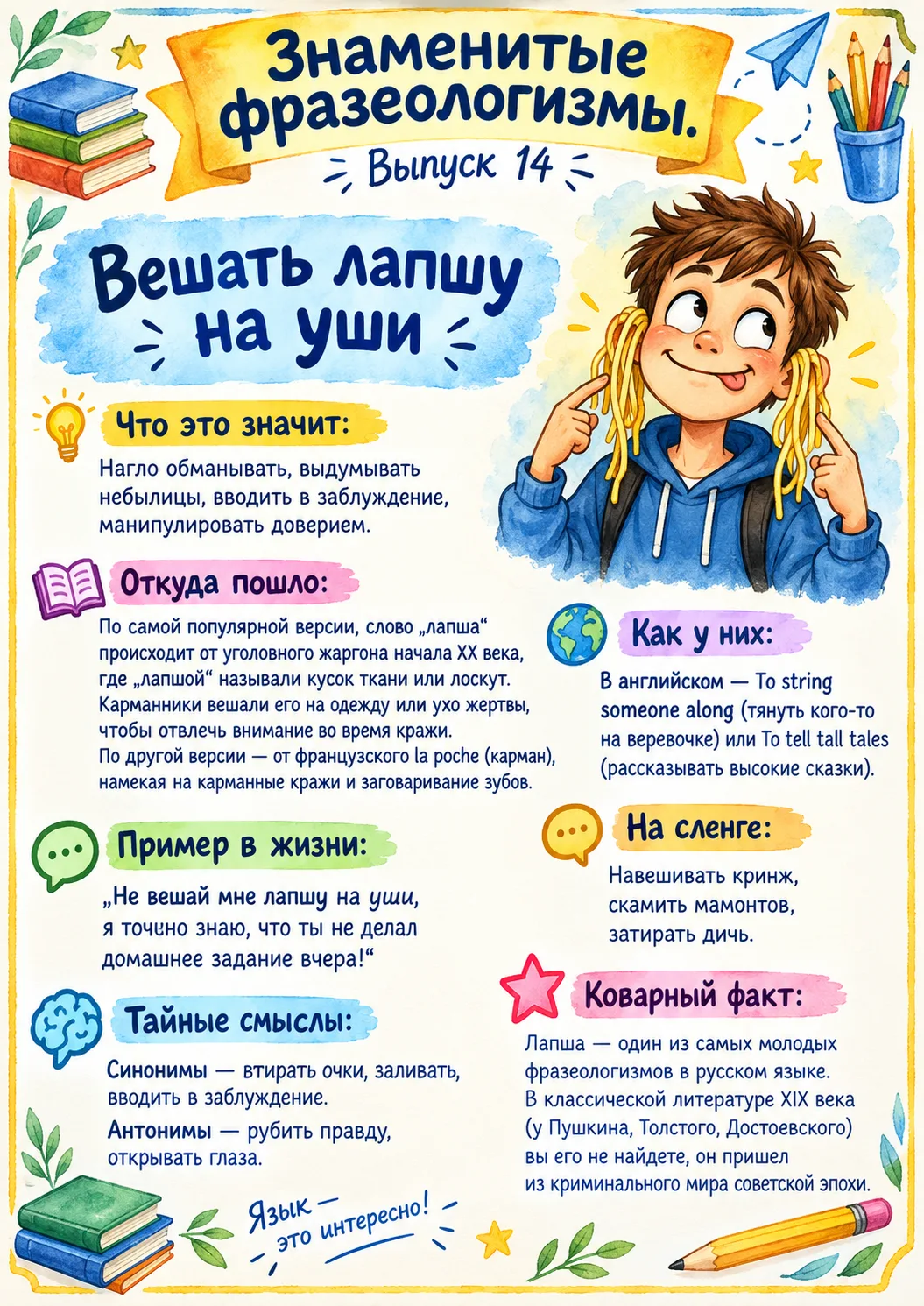 😃Знаменитые фразеологизмы⭐️