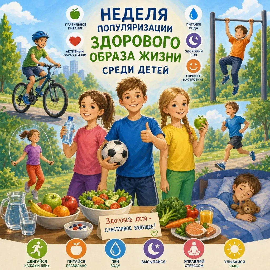 Неделя популяризации здорового образа жизни среди детей 👶🏼