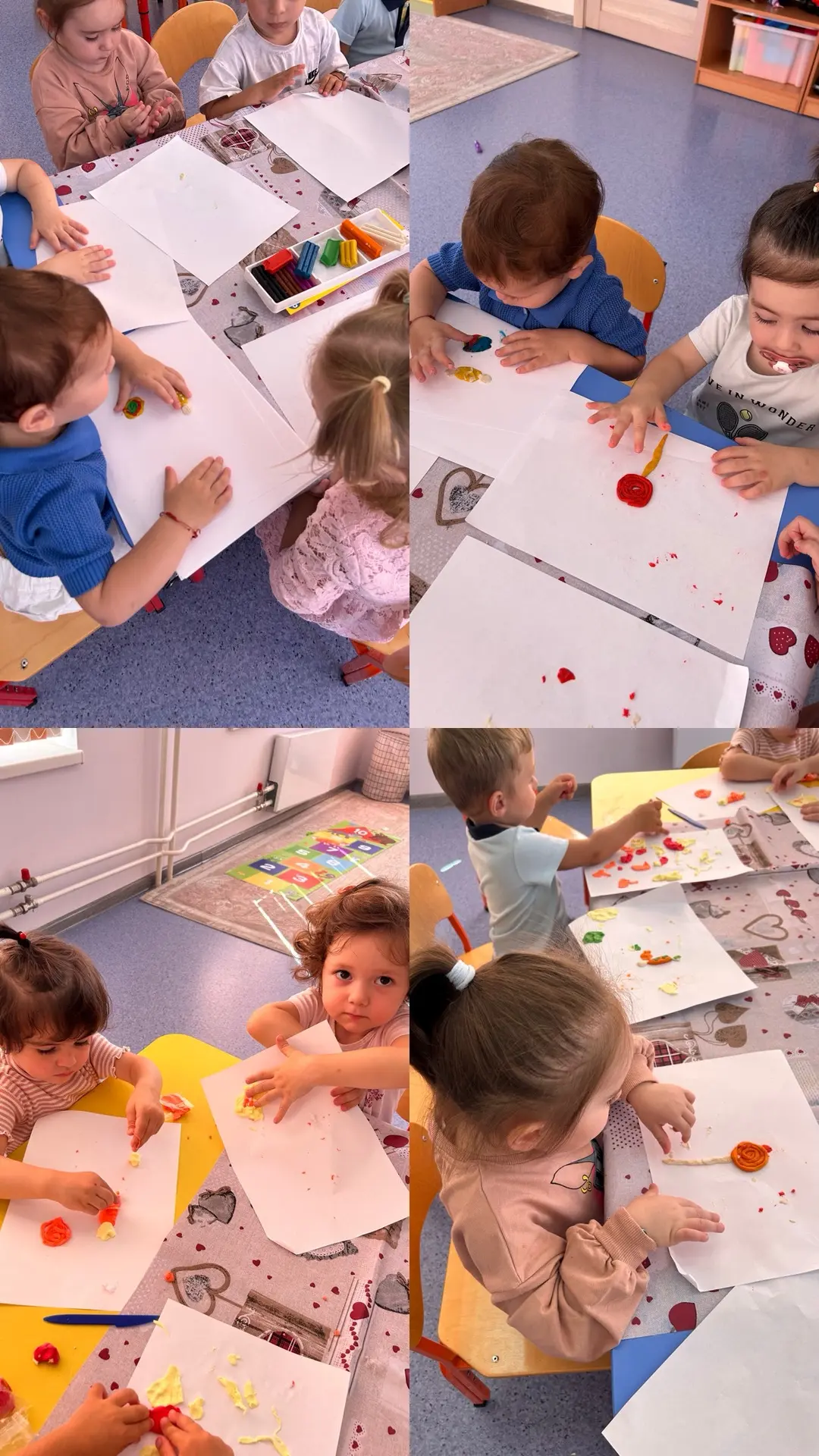 Сегодня на занятии наши малыши лепили из пластилина конфетки! 🍬