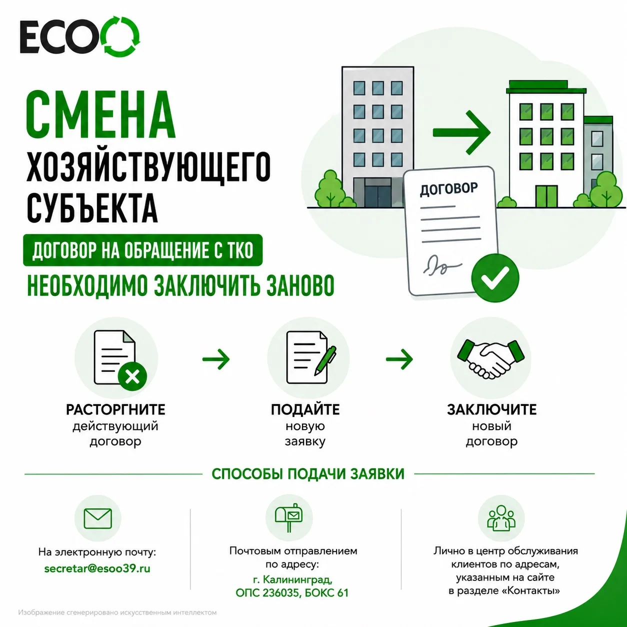📌 Смена хозяйствующего субъекта: порядок заключения договора на обращение с ТКО