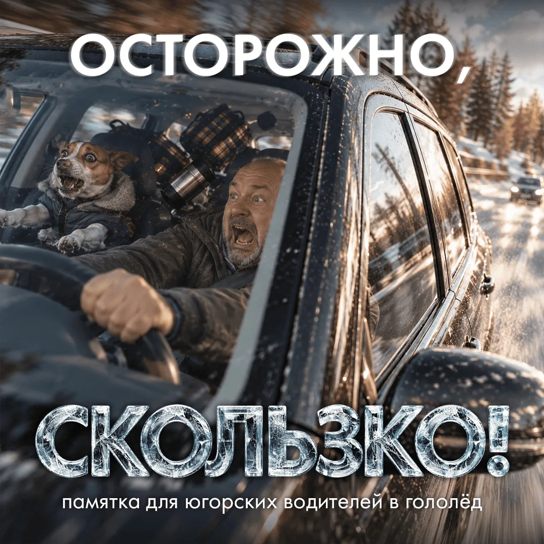 Гололёд – повышенная опасность на дороге ⚠❄