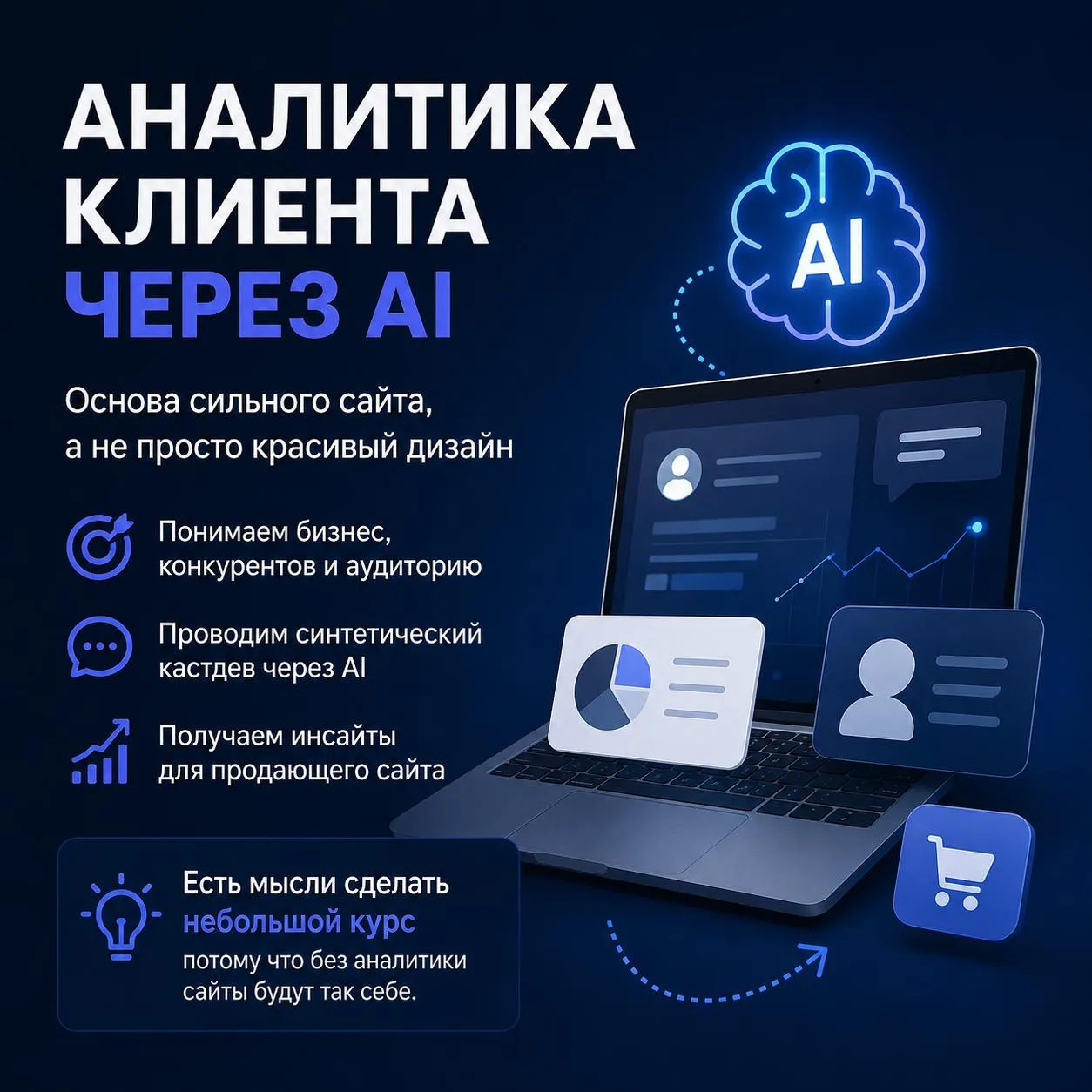 🧐  Аналитика клиента через AI для разработки сайта

Одна из самых сложных задач в создании сайта — 