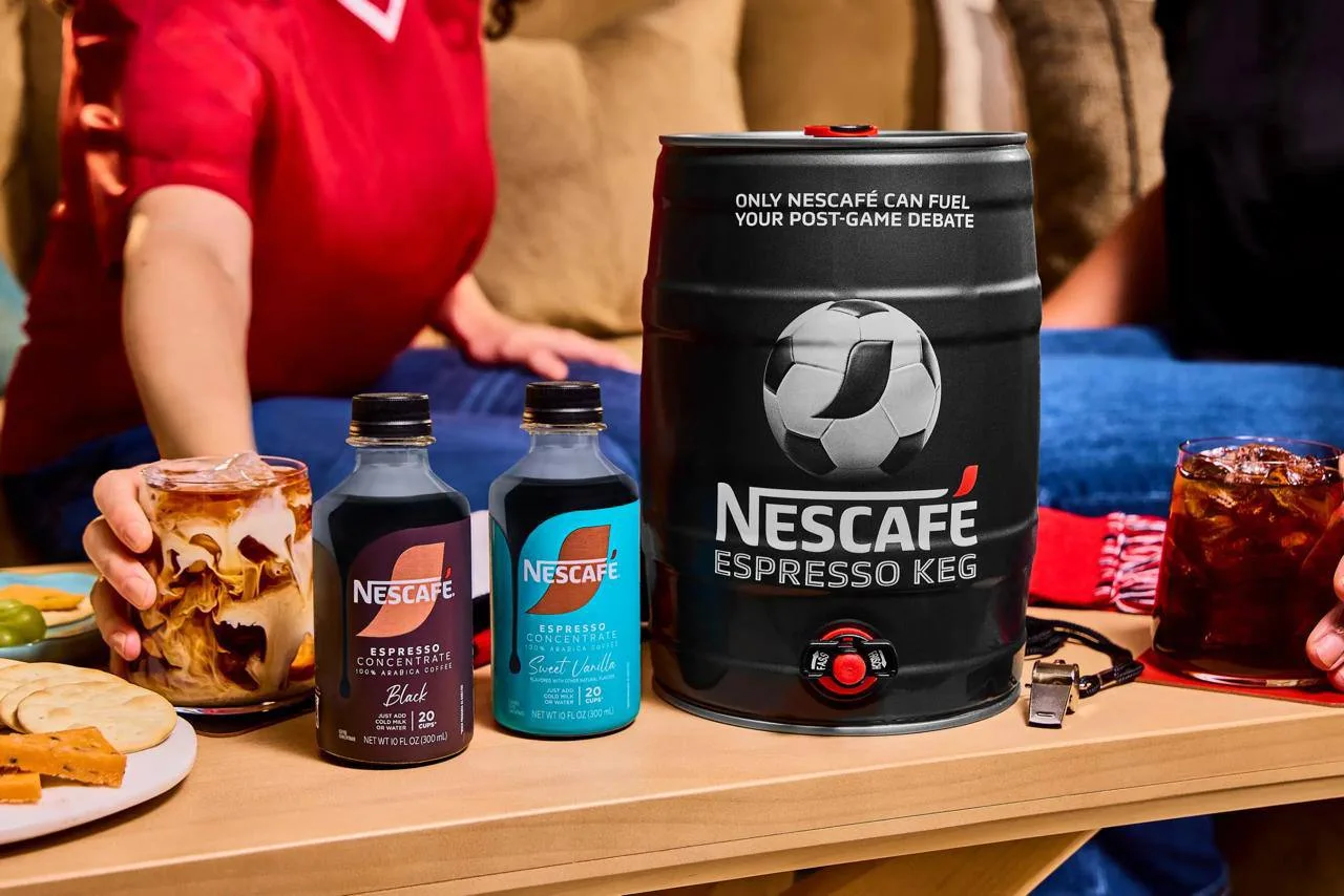 Nescafé выходит на поле: бренд готовится к ЧМ‑2026 с мини‑кегами эспрессо!