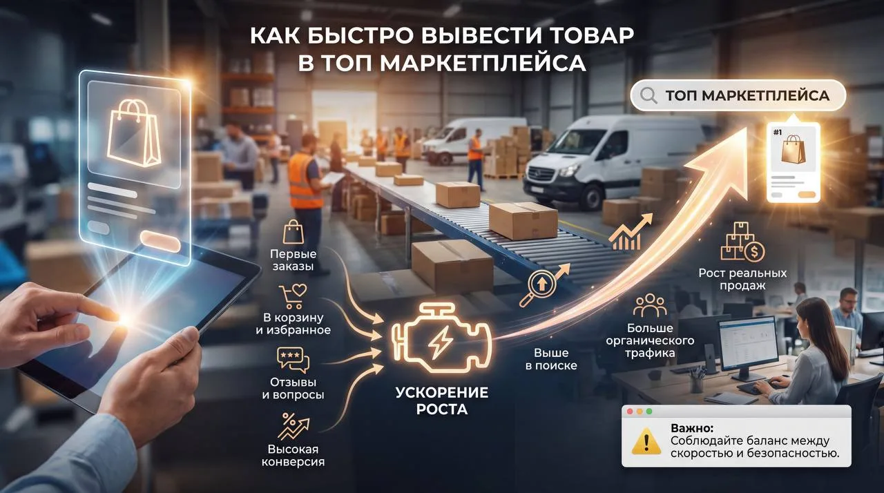 🔵 Как быстрее вывести товар в топ маркетплейса