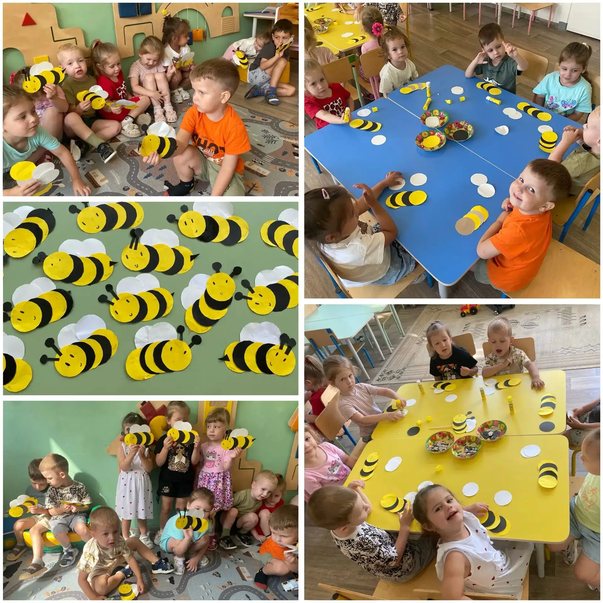 Группа «Карапузы»
«Кто в улье живет?»🐝
Цель:Формирование у детей умения создавать образ пчёлки из г