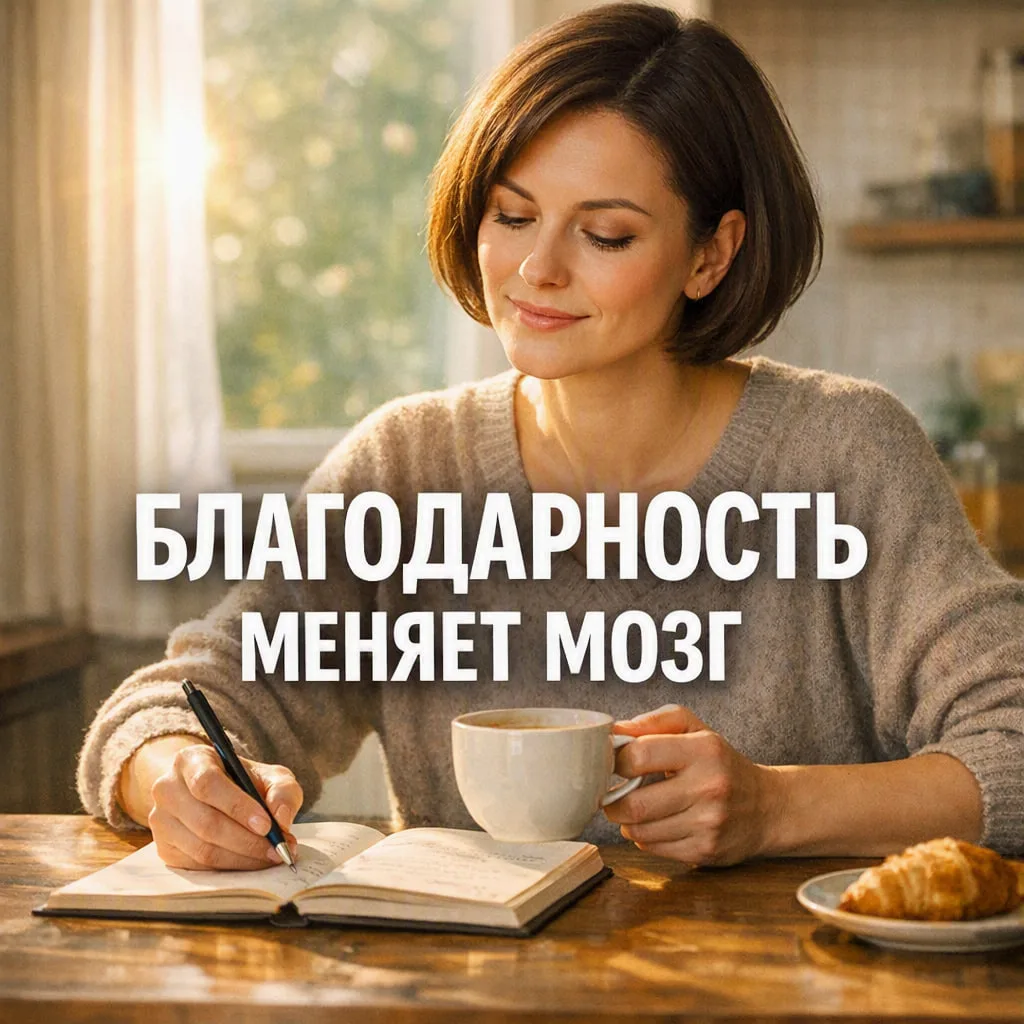 Магия благодарности: как одна привычка физически меняет ваш мозг 🧠✨