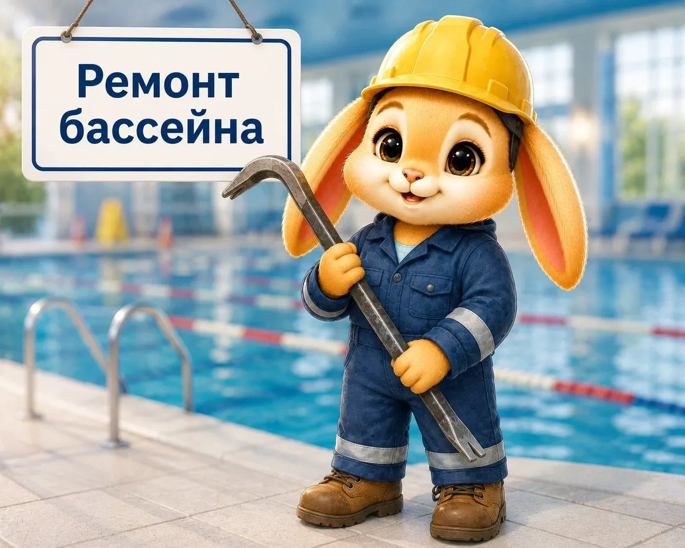 Начали долгожданный ремонт бассейна