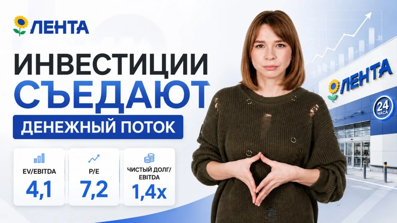 Лента: инвестиции съедают денежный поток