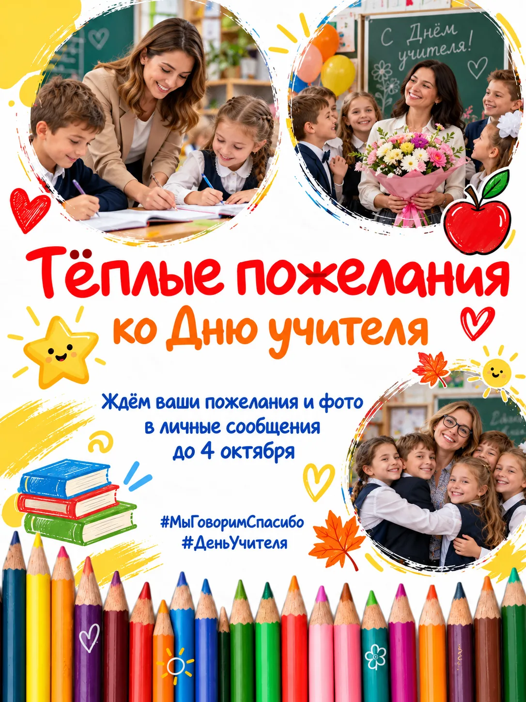 🍎 Скажем «спасибо» тем, кто помогает детям узнавать новое, верить в себя и находить св...