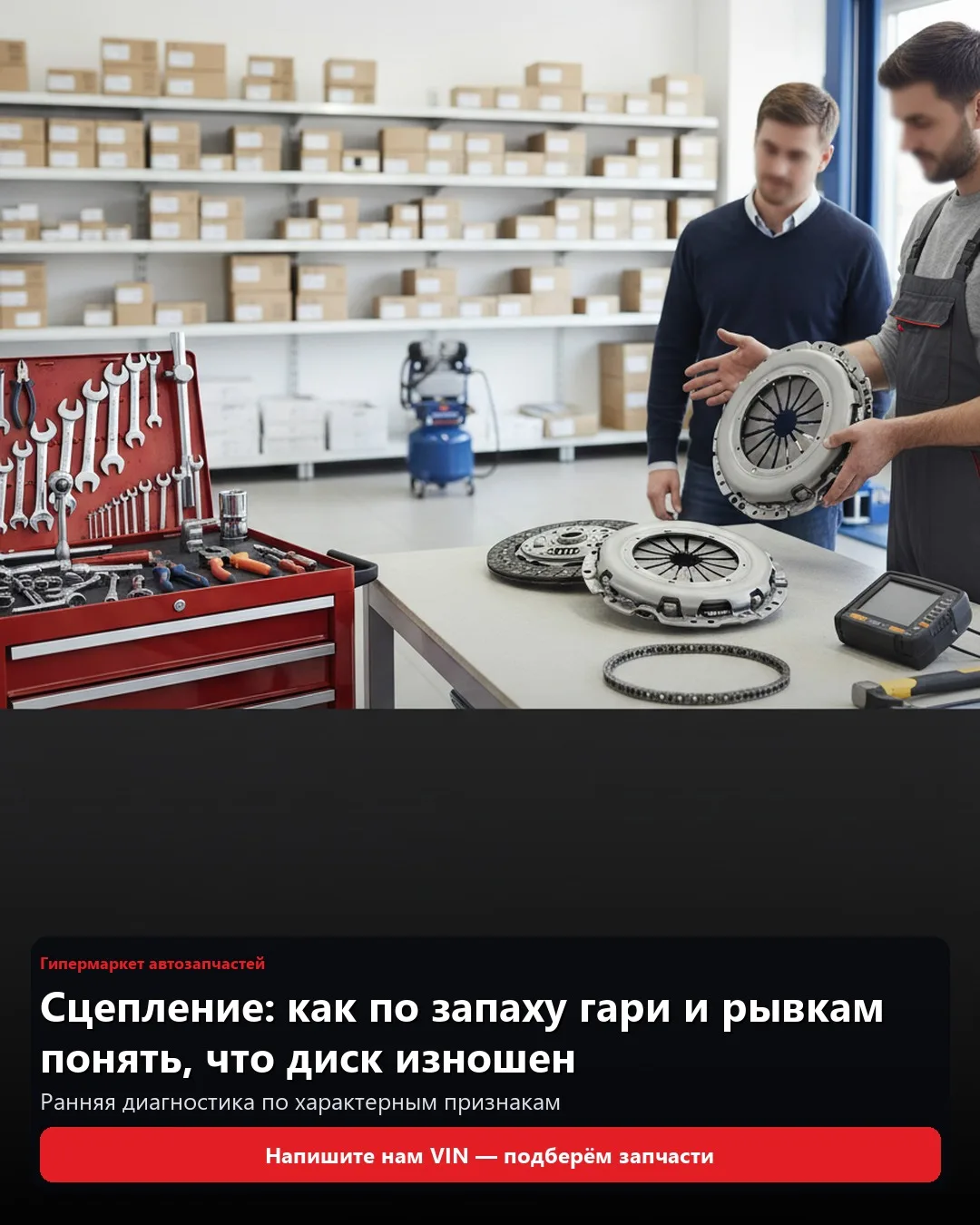 ⚡ Запах гари в пробке или рывки при старте? Это сцепление просит замены.