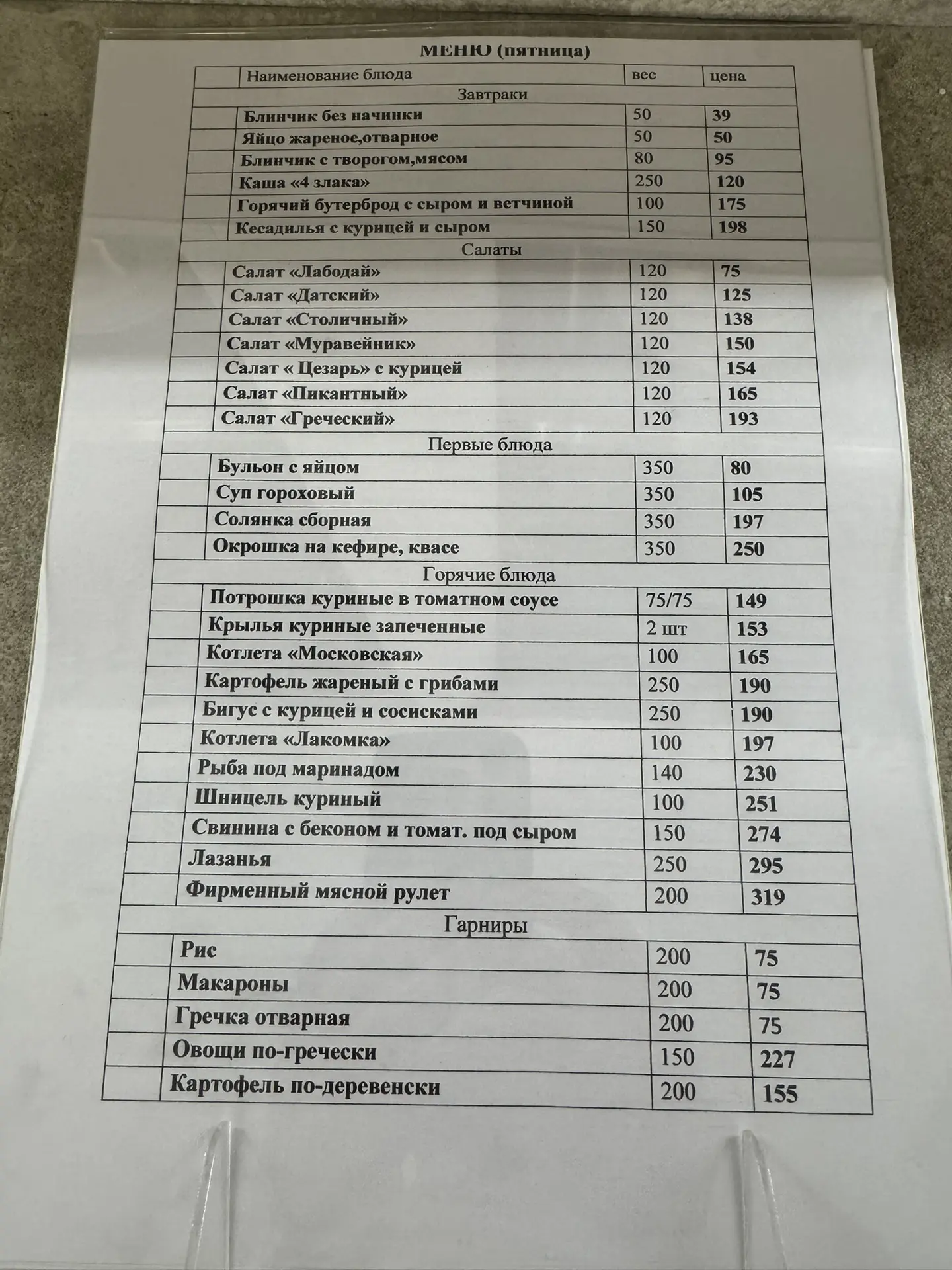 Добрый день!
Меню на сегодняшний день!
До встречи в нашем заведении «Место Шефа»!