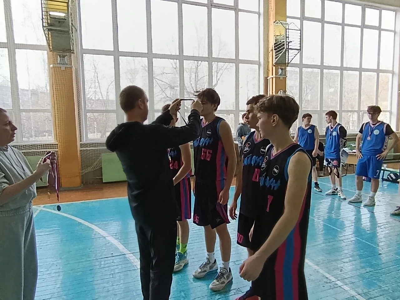 🏆Победители районных соревнований по баскетболу🏀  🗓️8 апреля команда юношей "Тайфун"  10-11 классов 