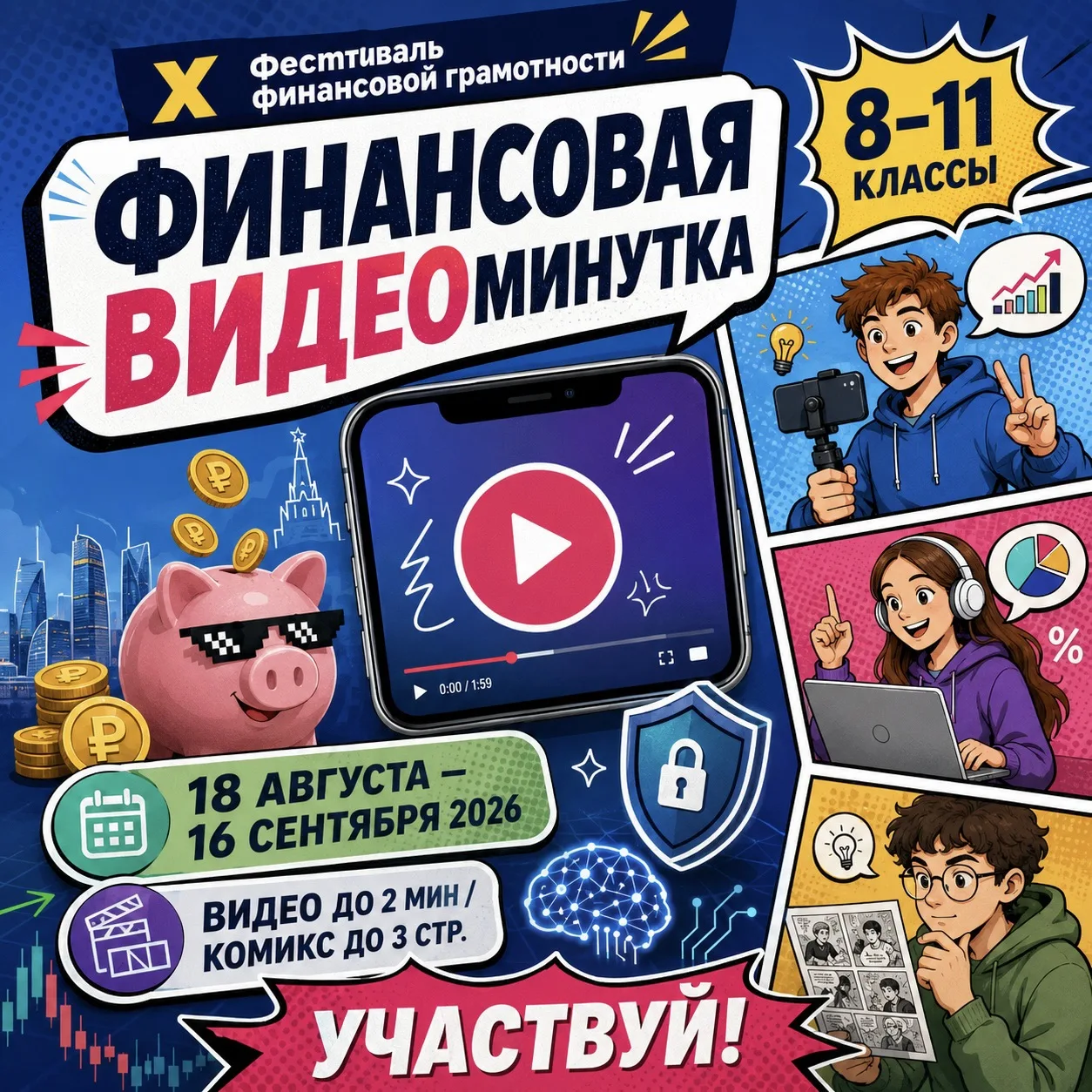 🎬 Сними видео, создай комикс — и расскажи о финансах просто и понятно!